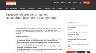 
                            12. Facebook Messenger umgehen: Nachrichten lesen ohne Zwangs-App