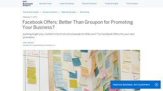 
                            11. Facebook Offers: Better Than Groupon for Promoting Your Business?