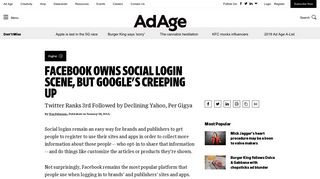 
                            5. Facebook Owns Social Login Scene, But Google's Creeping Up ...