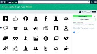 
                            5. Facebook Pack 100 free icons (SVG, EPS, PSD, PNG files) - Flaticon