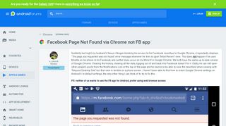 
                            7. Facebook Page Not Found via Chrome not FB app - Chrome | Android ...