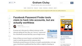 
                            11. Facebook Password Finder tools claim to hack into ...