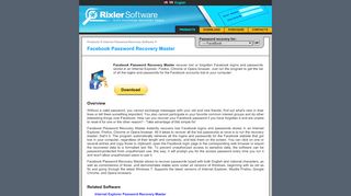 
                            2. FaceBook Password Recovery Master :: Rixler Software. FREE ...