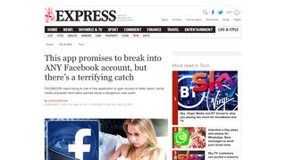 
                            7. Facebook password unlocker promises to break into ... - Daily Express