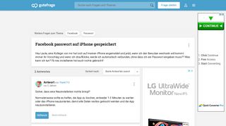
                            7. Facebook passwort auf iPhone gespeichert - Gutefrage