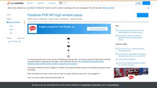 
                            1. Facebook PHP API login window popup - Stack Overflow