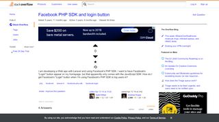 
                            1. Facebook PHP SDK and login button - Stack Overflow