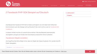 
                            11. Facebook PHP-SDK Beispiel auf Deutsch | a coding project