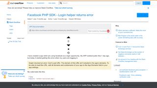 
                            12. Facebook PHP SDK - Login helper returns error - Stack Overflow