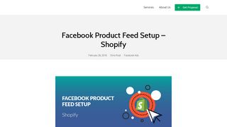 
                            9. Facebook Product Feed Setup - Shopify | eBoost Consulting