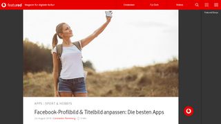 
                            13. Facebook-Profilbild & Titelbild anpassen: Die besten Apps - Vodafone
