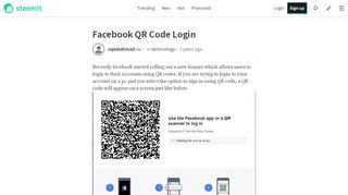 
                            7. Facebook QR Code Login — Steemit