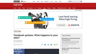 
                            13. Facebook quizzes: What happens to your data? - BBC News - BBC.com