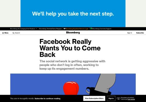 
                            10. Facebook Really Wants You to Come Back - Bloomberg