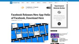 
                            9. Facebook Releases New App Hello - 