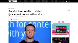 
                            6. Facebook retires its troubled @facebook.com email service - The Verge