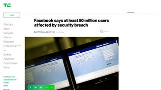 
                            10. Facebook says at least 50 million users affected by security breach ...