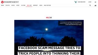 
                            4. Facebook scam message tries to trick people into thinking their ...