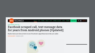 
                            10. Facebook scraped call, text message data for years from Android ...