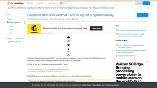 
                            12. Facebook SDK 4 for Android - how to log out programmatically ...