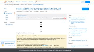 
                            12. Facebook SDK error during login attempt: No URL set - Stack Overflow