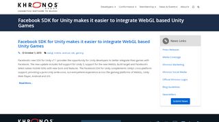 
                            9. Facebook SDK for Unity makes it easier to integrate WebGL based ...