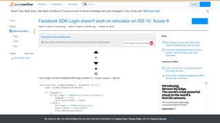 
                            6. Facebook SDK Login doesn't work on simulator on iOS 10, Xcode 8 ...