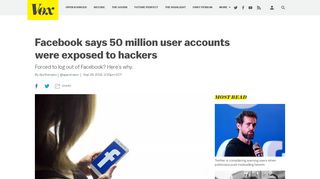 
                            12. Facebook security breach: 50 million users affected in hack of “View ...