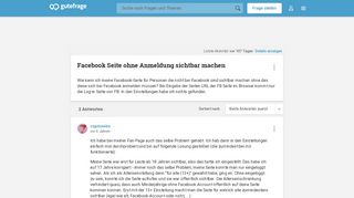 
                            1. Facebook Seite ohne Anmeldung sichtbar machen (Einstellungen ...