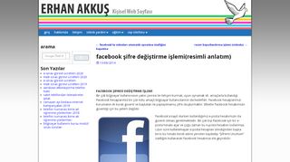 
                            10. facebook şifre değiştirme işlemi(resimli anlatım) – Erhan AKKUŞ