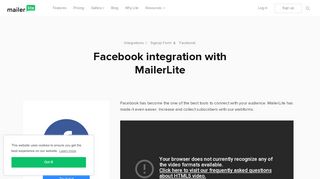 
                            6. Facebook Signup Form Integration - MailerLite