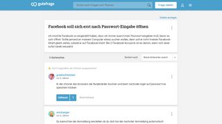 
                            9. Facebook soll sich erst nach Passwort-Eingabe öffnen - Gutefrage