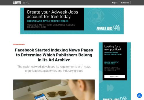 
                            10. Facebook Started Indexing News Pages to Determine Which ... - Adweek