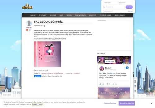 
                            10. FACEBOOK SÜRPRİZİ - Stardoll | English