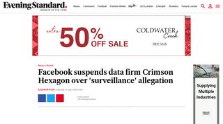 
                            13. Facebook suspends data firm Crimson Hexagon over 'surveillance ...