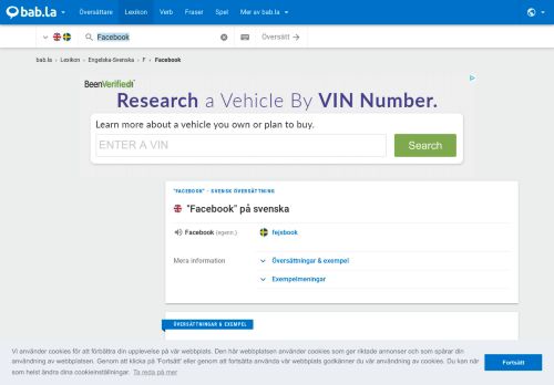 
                            10. Facebook - svensk översättning - bab.la engelskt-svenskt lexikon