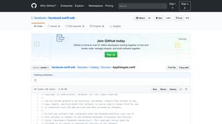 
                            6. facebook-swift-sdk/AppDelegate.swift at master · facebook ... - GitHub