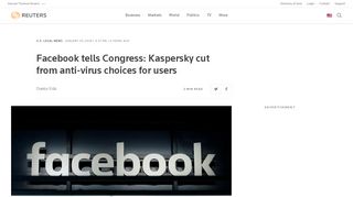 
                            9. Facebook tells Congress: Kaspersky cut from anti-virus choices for users