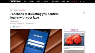 
                            7. Facebook tests letting you confirm logins with your face - The Verge