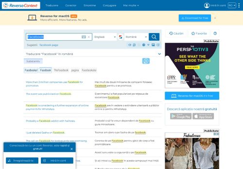 
                            11. Facebook - Traducere în română - exemple în engleză | Reverso ...