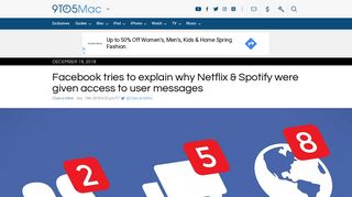 
                            7. Facebook tries to explain why Netflix & Spotify were given access to ...