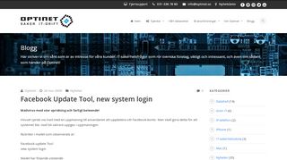 
                            13. Facebook Update Tool, new system login | Optinet - Säker IT-drift