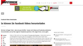 
                            12. Facebook Videos downloaden: So können Sie Facebook Videos ...