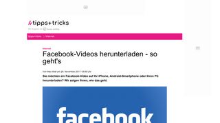 
                            4. Facebook-Videos herunterladen - so geht's - Heise