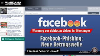 
                            3. Facebook “Virus” in Umlauf! • mimikama