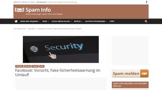 
                            5. Facebook: Vorsicht, Fake-Sicherheitswarnung im Umlauf! - Anti-Spam ...
