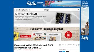 
                            10. Facebook wählt Web.de und GMX als Partner für Open ID ...