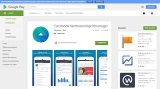 
                            9. Facebook-Werbeanzeigenmanager – Apps bei Google Play