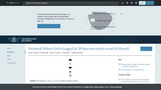 
                            8. Facebook 'Where You're Logged In' IP does not match actual IP ...