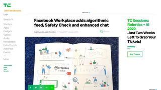 
                            12. Facebook Workplace adds algorithmic feed, Safety Check and ...